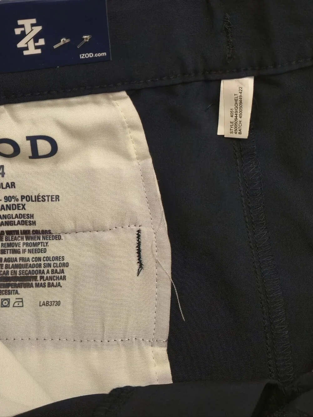 NWT Boys  IZOD Performance 14 Regular Performance  Navy Stretch Shorts